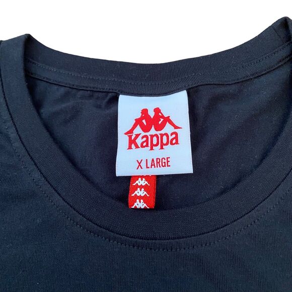 Kappa Authentic Men's Black Short Sleeve T-Shirt Size XL Logo Print Cotton - Picture 4 of 8